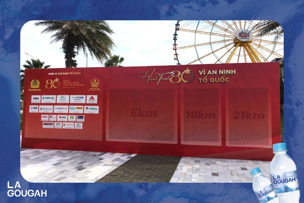 Nước uống đóng chai La Gougah đồng hành cùng giải chạy "Hành trình 80 năm vì an ninh Tổ quốc"